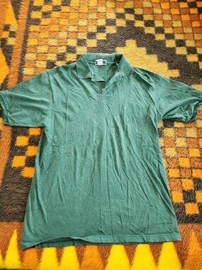 Jerzees 100% Cotton Polo – Green – Size M (Made in Brazil)